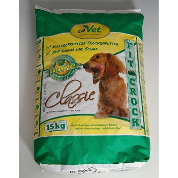 Za studena lisované krmivo cdVet Fit-Crock Classic 15 kg (velké kousky-granule) RAW